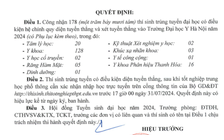 Trường ĐH Y Hà Nội công bố danh sách 178 thí sinh trúng tuyển diện tuyển thẳng