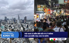 CHUYỂN ĐỘNG KINH TẾ ngày 15.7: Việt Nam là điểm đến đầu tư lý tưởng | Thái Lan miễn visa cho 93 nước