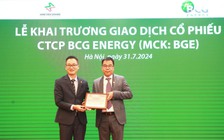 Cổ phiếu BGE của BCG Energy chính thức lên sàn UPCoM