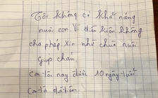 Mẹ 'không có khả năng nuôi con', bé trai 10 ngày tuổi bị bỏ rơi