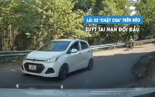 Bức xúc 'xe cóc' Hyundai Grand i10 chặt cua lấn làn trên đèo, suýt gây tai nạn