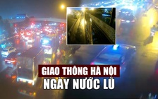 Nhiều cầu bị cấm, hạn chế: Giao thông Hà Nội ngày mưa lũ lịch sử ra sao?