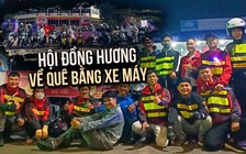 Ấm áp hội đồng hương giúp nhau đi xe máy về quê ăn tết