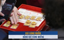 Biến động vàng ngày 6.1: Giá vàng nhẫn bằng giá vàng miếng