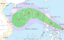 Bão Fengshen chiều tối mai đi vào Biển Đông