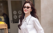 Đẹp cả tuần cùng bản phối quần ống rộng, chân váy dài và giày cao gót