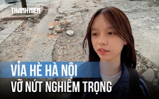 Nhiều vỉa hè ở Hà Nội lại xuất hiện nứt vỡ, sụt lún