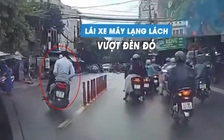 Lái xe máy lạng lách vượt đèn đỏ, nam thanh niên bị phạt gần 6 triệu đồng