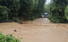 Một xã miền núi Quảng Ngãi cho học sinh nghỉ học vì mưa lớn, sạt lở núi