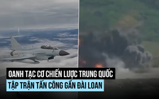 Máy bay chiến đấu, ném bom Trung Quốc huấn luyện tấn công gần Đài Loan