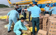 Sáng nay, trực thăng quân sự cứu trợ nhân dân bị ngập lụt tại Lạng Sơn