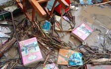 Trường học hoang tàn sau bão lũ
