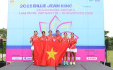 Đội tuyển quần vợt Việt Nam xung trận ở Billie Jean King Cup trên sân nhà