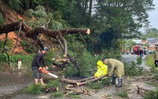 Sạt lở đèo Khánh Lê, đèo Ngoạn Mục: CSGT Lâm Đồng giải cứu nhiều người trong đêm