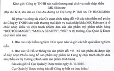 Đề nghị công ty nhập khẩu cung cấp hồ sơ mỹ phẩm do Mailisa kinh doanh