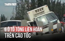 Cận cảnh 6 ô tô tông liên hoàn trên cao tốc TP.HCM - Trung Lương