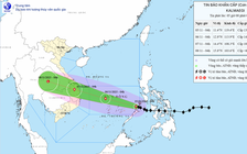 Sáng nay bão Kalmaegi vào Biển Đông, mạnh cấp 13 hướng về Gia Lai