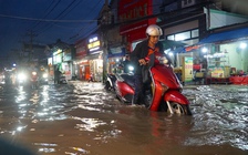 Triều cường dâng cao chiều 5.11: Khu nam TP.HCM ngập nặng, giao thông hỗn loạn