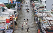Cảnh khu nam TP.HCM ngập sâu, triều cường vượt lịch sử nhìn từ trên cao