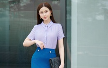 Áo sơ mi cổ đức 'tái sinh' vẻ ngoài thanh lịch chuẩn quý cô