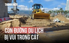 Gia Lai: Con đường du lịch bị cát vùi sau bão số 13