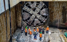 'Quái vật' 850 tấn hoàn thành khoan ngầm 4 km metro Nhổn - ga Hà Nội