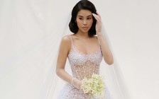 Fashionista Tiên Nguyễn mặc váy cưới Việt trên tạp chí thời trang Ý