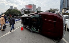 Tài xế dương tính với ma túy, lái ô tô tông liên hoàn nhiều xe ở Hà Nội