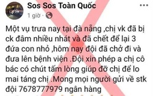 Bác tin người phụ nữ bị đâm đã tử vong nhằm lừa đảo quyên góp trên mạng