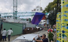 Gãy cần cẩu tại dự án The One Tower đè sập tường bao Bảo tàng điêu khắc Chăm