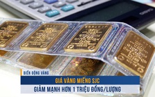 Biến động vàng 12.2: Giá vàng miếng SJC giảm mạnh hơn 1 triệu đồng/lượng