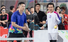 Hồ Đức Vĩnh cùng 'anh tài' Hồng Sơn, Tuấn Hưng đấu pickleball với Lý Hoàng Nam