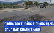 Mặt đường ĐT601 hằn lún, xuất hiện 'ổ voi, ổ gà'