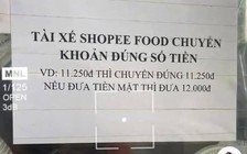 Tranh cãi việc quán ăn quy định shipper nếu trả tiền mặt phải làm tròn theo hướng tăng lên