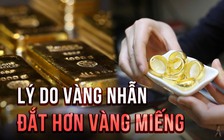 Vì sao vàng nhẫn đắt hơn vàng miếng SJC?