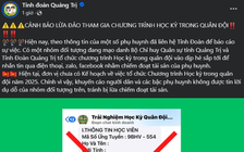 Xuất hiện thông tin giả mạo về đăng ký Học kỳ quân đội tại Quảng Trị