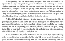 Tổng kiểm tra cơ sở chăm sóc, nuôi dưỡng trẻ trên cả nước