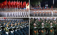Hợp luyện diễu binh tối 18.4: Những 'bước chân thép' tiến về Hội trường Thống Nhất