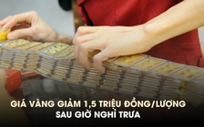 Giá vàng giảm 1,5 triệu đồng/lượng sau giờ nghỉ trưa