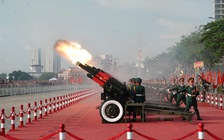 Ảnh đẹp bắn đại bác tổng duyệt diễu binh 30.4 ở bến Bạch Đằng