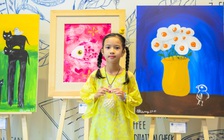 Cô bé 9 tuổi Cherry mê hội họa, bán tranh làm thiện nguyện