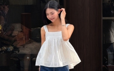 Giày cao gót và kiểu giày mùa hè phù hợp với quần jeans xanh