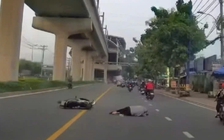 Lấy lời khai thanh niên đạp ngã xe người đi đường ở TP.Thủ Đức