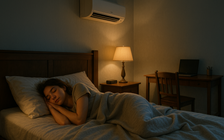 Cách ngủ máy lạnh mà không bị đau họng