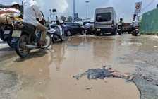 Đường ngập nước, nguy cơ xảy ra tai nạn giao thông