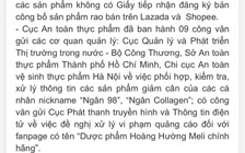 Đề nghị xử lý fanpage 'Dược phẩm Hoàng Hường meli chính hãng'