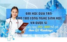 ĐH Duy Tân đào tạo Công nghệ Sinh học và Dược sĩ cùng xếp hạng 251-300 thế giới theo QS Ranking