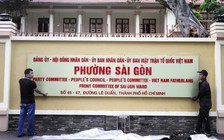 Gắn bảng tên phường Sài Gòn ở TP.HCM