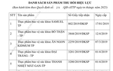 Thu hồi công bố sản phẩm 12 thực phẩm bảo vệ sức khỏe