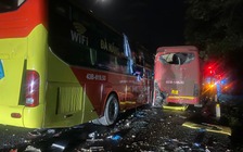 Tai nạn liên hoàn 3 xe khách trên QL1, nhiều hành khách bị thương